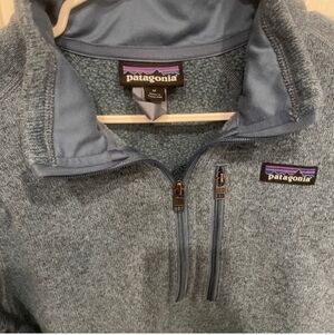 Patagonia Better Sweater Zip Fleece pullover in the Thermal Blue- Mens M